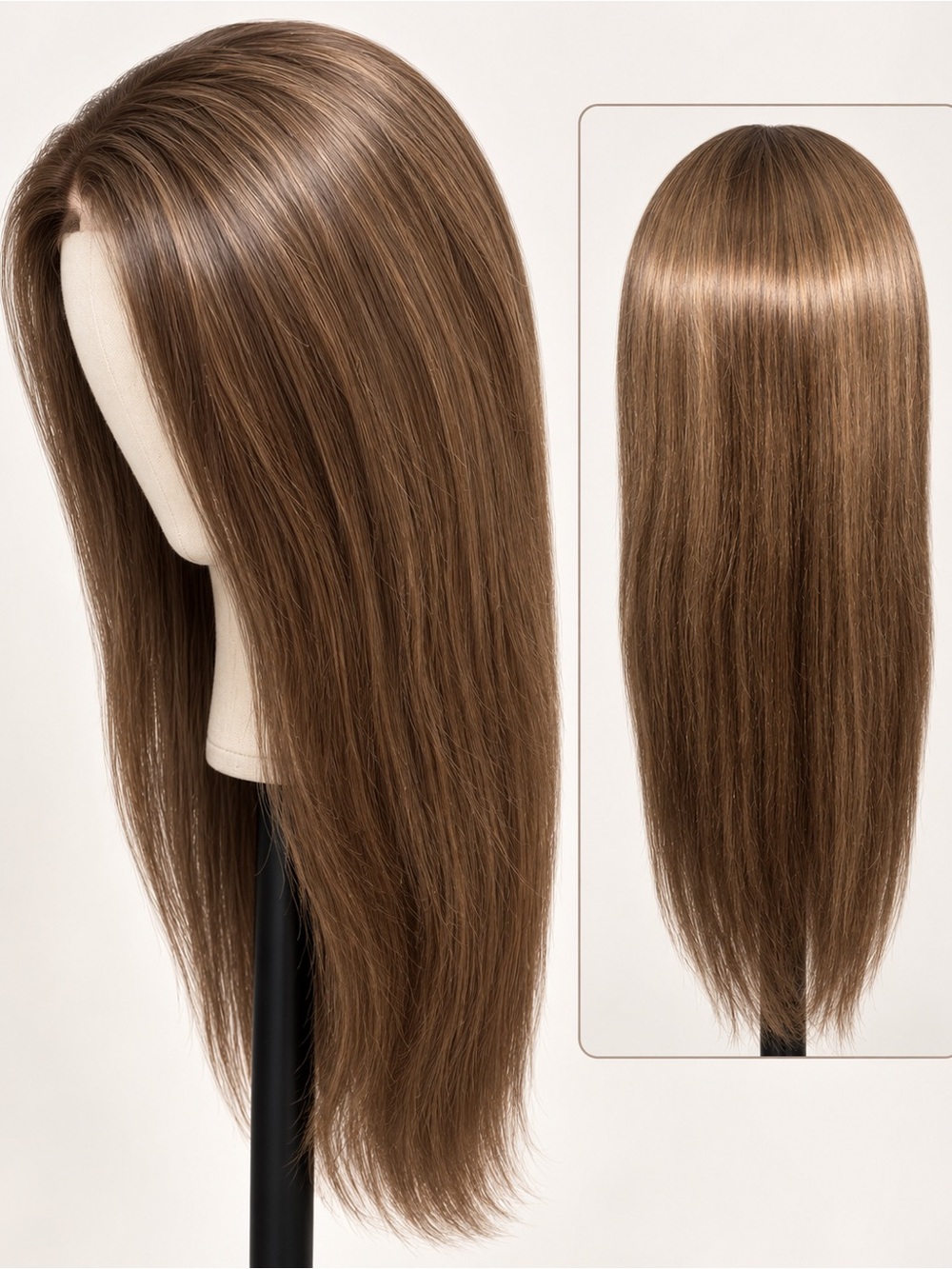 Synthetic Straight Women's Wig - Medium Brown